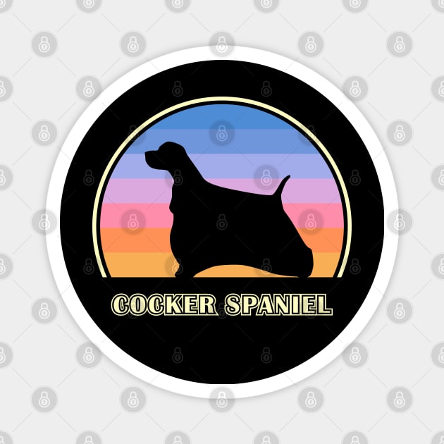 Cocker Spaniel Vintage Sunset Dog Magnet by millersye